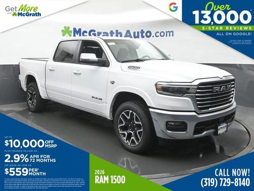 Bright White Clearcoat 2026 RAM 1500 Laramie