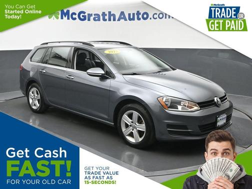 Platinum Gray Metallic 2015 Volkswagen Golf SportWagen TDI S 4-Door