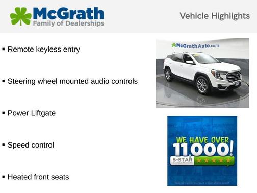 Summit White 2023 GMC Terrain SLT