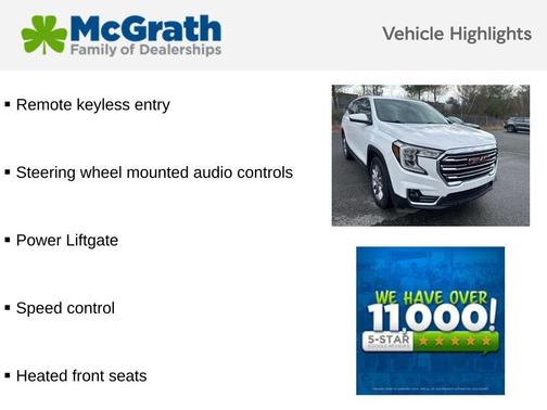 Summit White 2023 GMC Terrain SLT