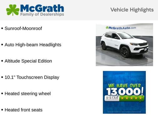 Bright White Clearcoat 2026 Jeep Compass Latitude
