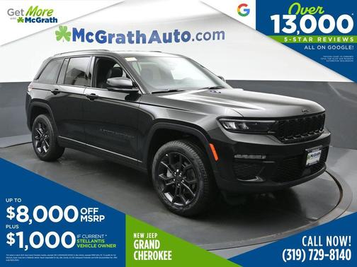 Diamond Black Crystal Pearlcoat 2025 Jeep Grand Cherokee Limited