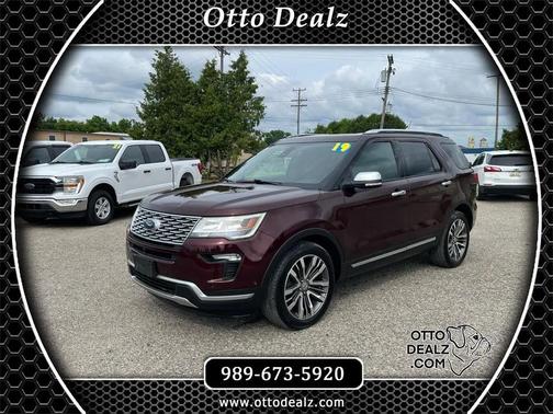 RED 2019 Ford Explorer Platinum