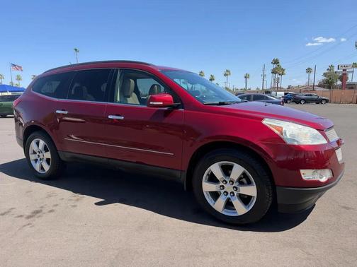 Red 2010 Chevrolet Traverse LTZ