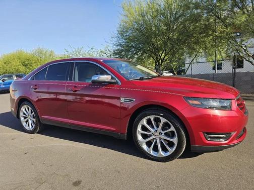 Red 2015 Ford Taurus Limited FWD