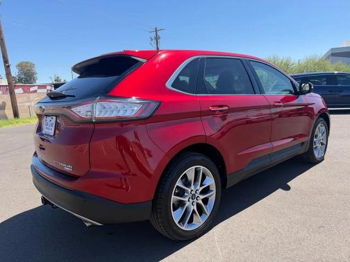 Red 2017 Ford Edge Titanium