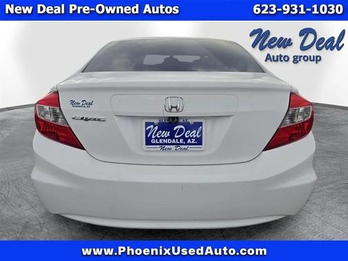 White 2012 Honda Civic LX
