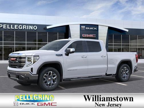 Glacier White Tricoat 2026 GMC Sierra 1500 SLT