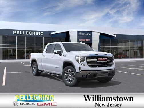 Glacier White Tricoat 2026 GMC Sierra 1500 SLT