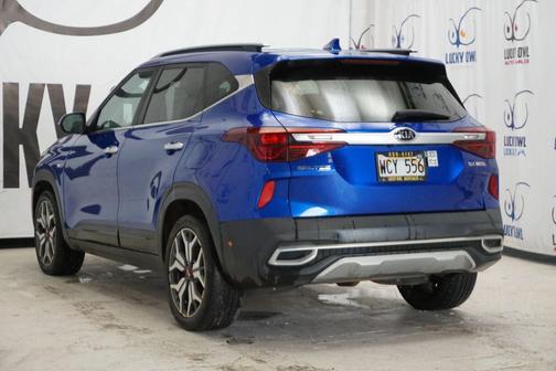 Blue 2021 Kia Seltos SX Turbo