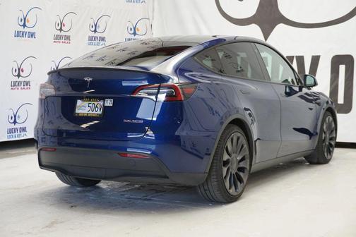 Blue 2022 Tesla Model Y Performance Dual Motor All-Wheel Drive