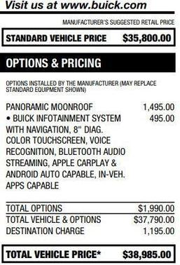 Summit White 2020 Buick Envision Essence