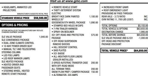 2025 GMC Sierra 3500 SLE