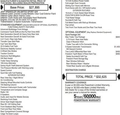 2017 Jeep Wrangler Unlimited Sport