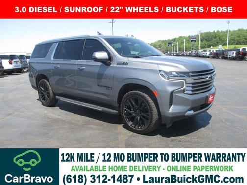 Satin Steel Metallic 2022 Chevrolet Suburban High Country