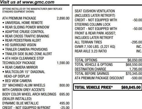2022 GMC Sierra 1500 AT4
