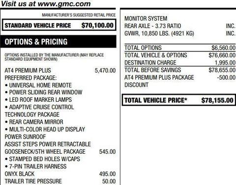 Onyx Black 2024 GMC Sierra 2500 AT4