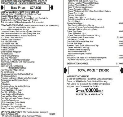 2017 Jeep Wrangler Unlimited Sport