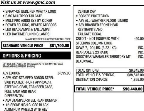 2023 GMC Sierra 1500 AT4X