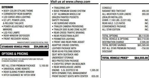 Radiant Red 2026 Chevrolet Silverado 1500 RST