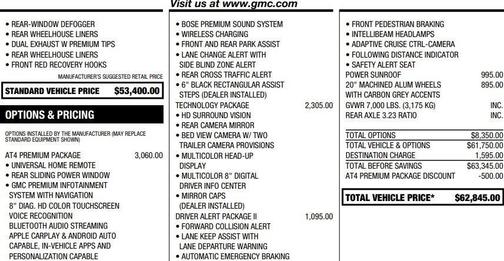 2020 GMC Sierra 1500 AT4