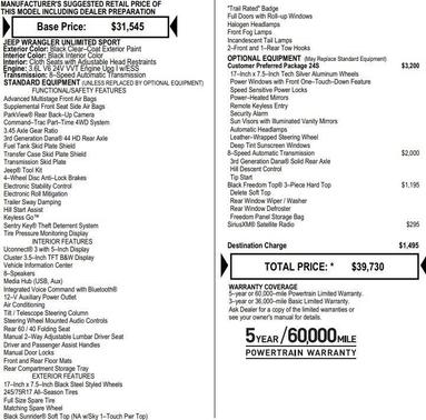 2019 Jeep Wrangler Unlimited Sport