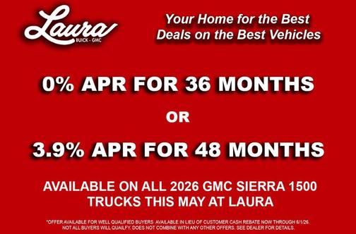 Summit White 2026 GMC Sierra 1500 SLE