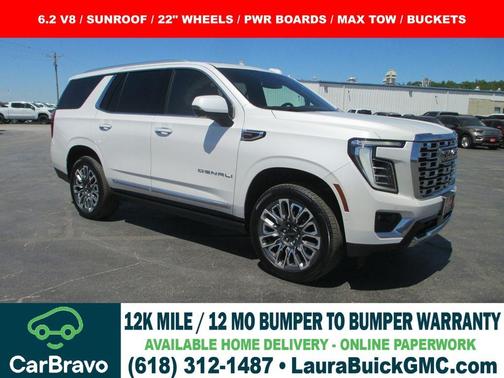 White Frost Tri-Coat 2025 GMC Yukon Denali