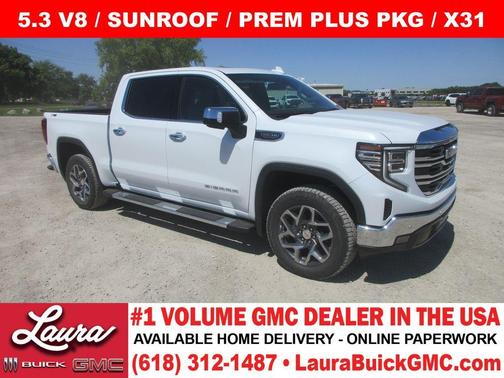 Glacier White 2026 GMC Sierra 1500 SLT