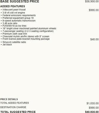 2018 Chevrolet Traverse LT Cloth