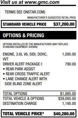 2019 GMC Acadia SLE-2