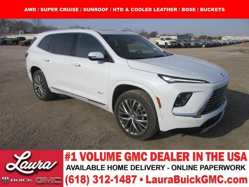 White Tri-Coat 2026 Buick Enclave Avenir