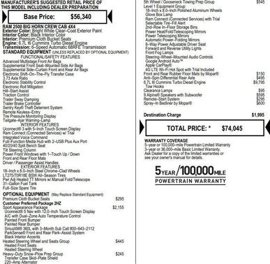 Bright White Clearcoat 2024 RAM 2500 Big Horn