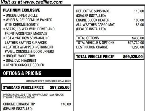 2019 Cadillac Escalade Platinum