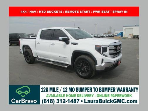 Summit White 2023 GMC Sierra 1500 SLE