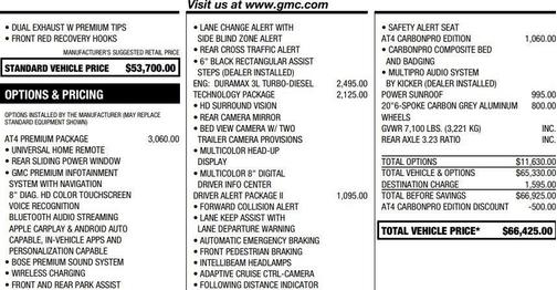 2020 GMC Sierra 1500 AT4
