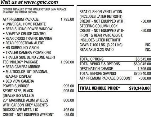 2022 GMC Sierra 1500 AT4