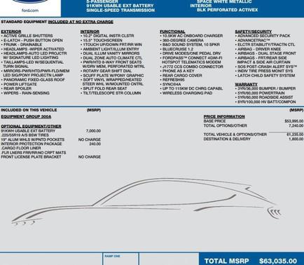 Space White Metallic 2023 Ford Mustang Mach-E Premium