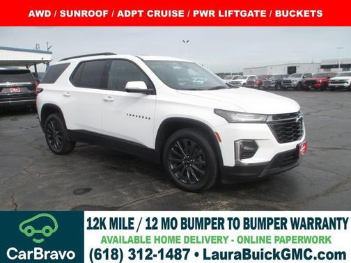 Summit White 2023 Chevrolet Traverse RS