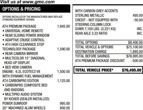 2023 GMC Sierra 1500 AT4