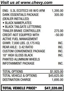 2021 Chevrolet Silverado 1500 Custom Trail Boss