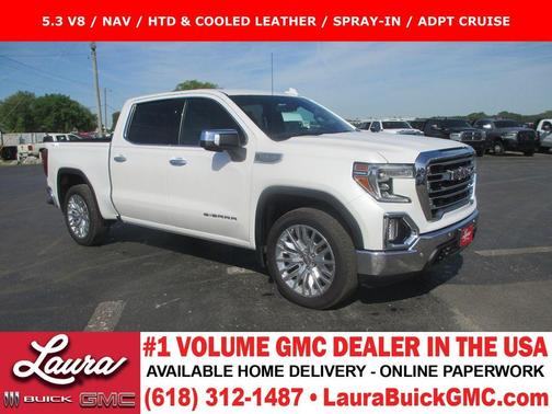 White Frost Tri-Coat 2020 GMC Sierra 1500 SLT