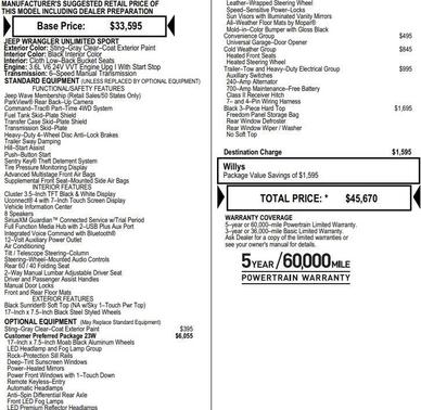 2022 Jeep Wrangler Unlimited Sport