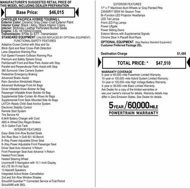 2021 Chrysler Pacifica Hybrid Touring L