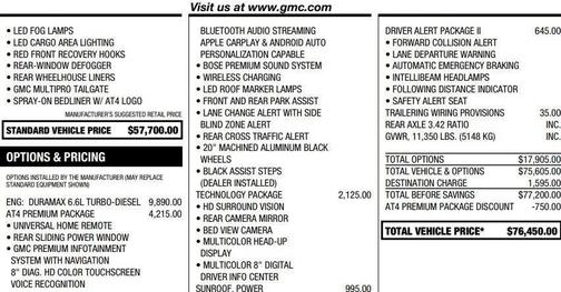 2020 GMC Sierra 2500 AT4