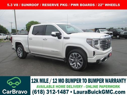 White Frost Tri-Coat 2024 GMC Sierra 1500 Denali