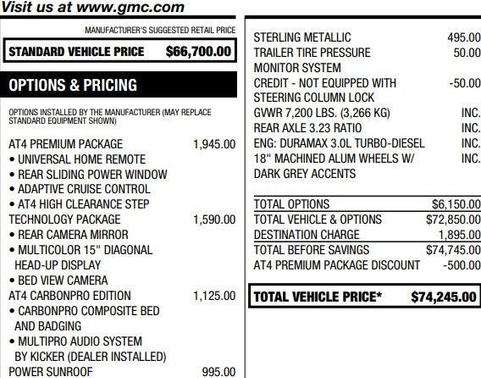 2023 GMC Sierra 1500 AT4