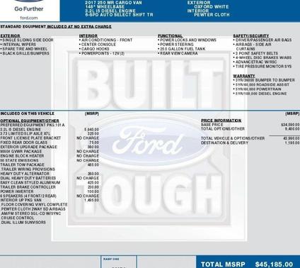 2017 Ford Transit-250 148 WB Medium Roof Cargo