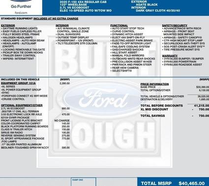 2020 Ford F-150 XL
