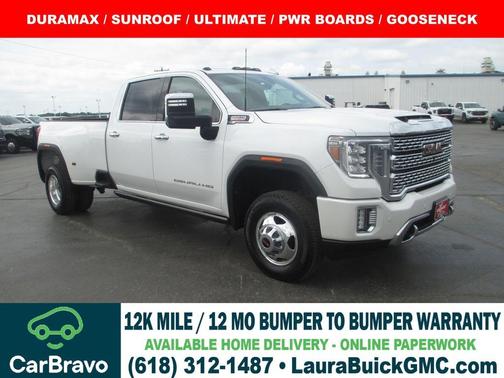 White Frost Tri-Coat 2022 GMC Sierra 3500 Denali